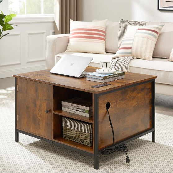 Table basse réglable en hauteur, table basse multifonctionnelle avec compartiments cachés, table à manger moderne réglable en hauteur