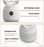 Ventilateur électrique sans pales avec brumisateur et humidificateur d'air USB (rechargeable, de table)