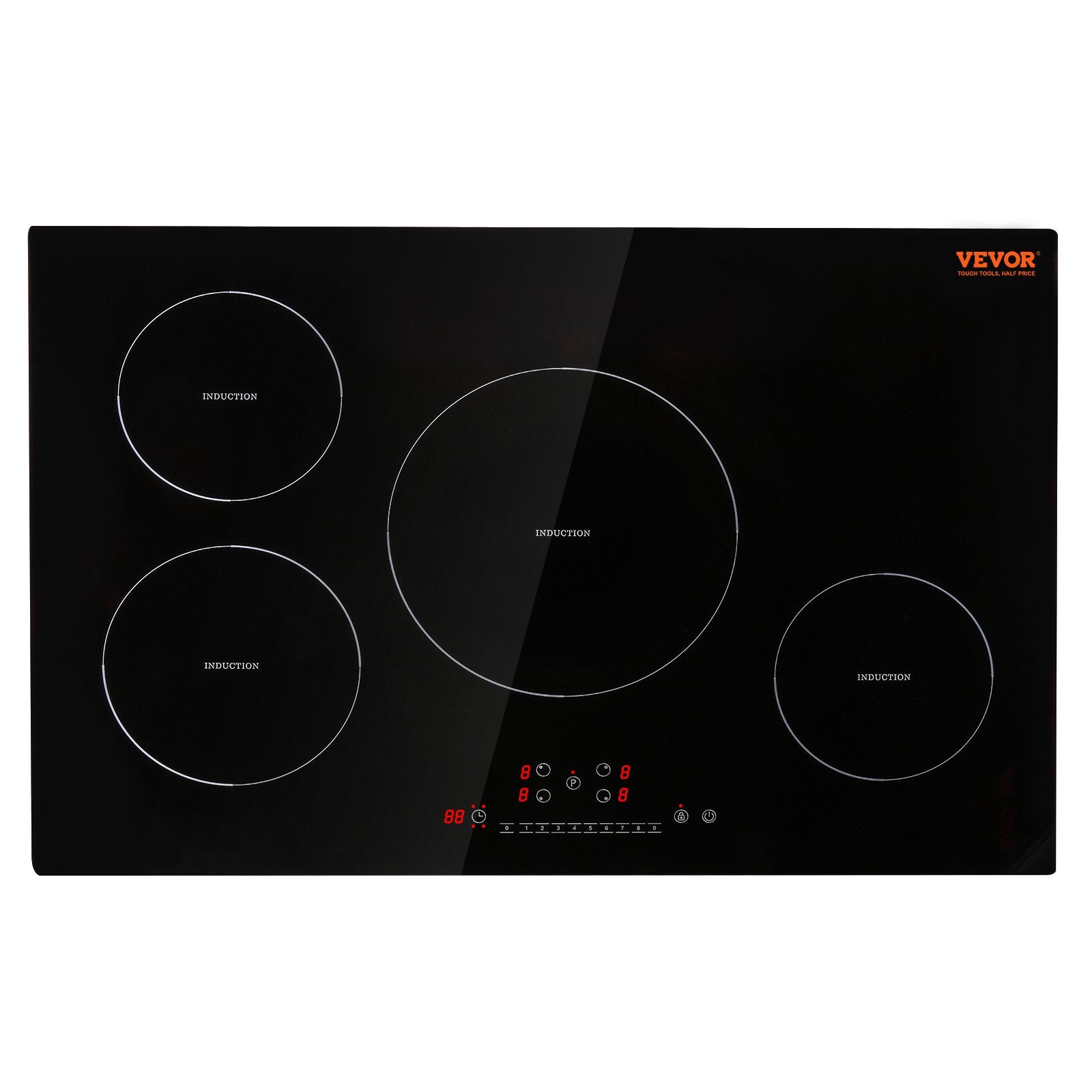 Plaque de cuisson électrique à induction 4 feux, 30 pouces, aimant intégré