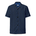 Chemise hawaïenne boutonnée Midnight Whale Party - Collection Été Côtier