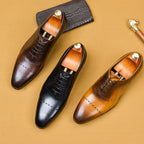 Chaussures habillées Oxford en cuir pour hommes de la marque britannique Brock