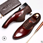 Chaussures habillées vintage en cuir pour homme - Style britannique