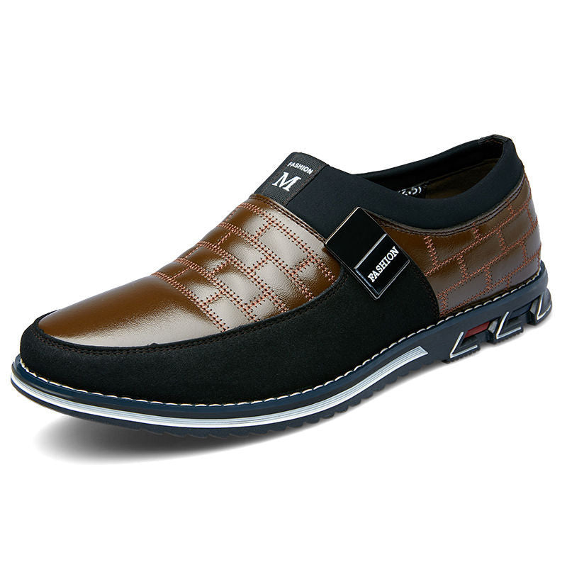 Chaussures décontractées en cuir pour hommes, grandes pointures - Tendance britannique