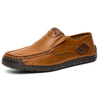 Chaussures décontractées en cuir pour hommes, grandes tailles - Style britannique