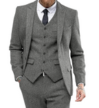Costume 3 pièces pour homme, idéal pour les affaires et les mariages