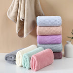 Serviette pour cheveux en microfibre polaire corail à séchage rapide