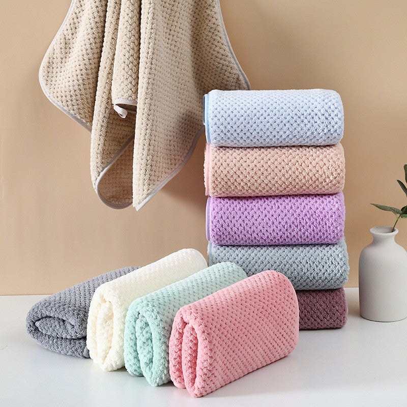 Serviette pour cheveux en microfibre polaire corail à séchage rapide