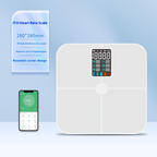Balance électronique intelligente à écran couleur VA avec mesure précise de la fréquence cardiaque et du taux de masse grasse.