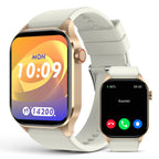 Montre connectée unisexe avec oxymètre de pouls infrarouge, écran AMOLED 2,04 pouces, suivi de la fréquence cardiaque, de la pression artérielle et du sommeil, étanche IP68, compatible Android et iOS, couleur beige.