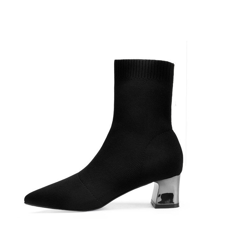 bottes à talons hauts d'hiver pour femmes