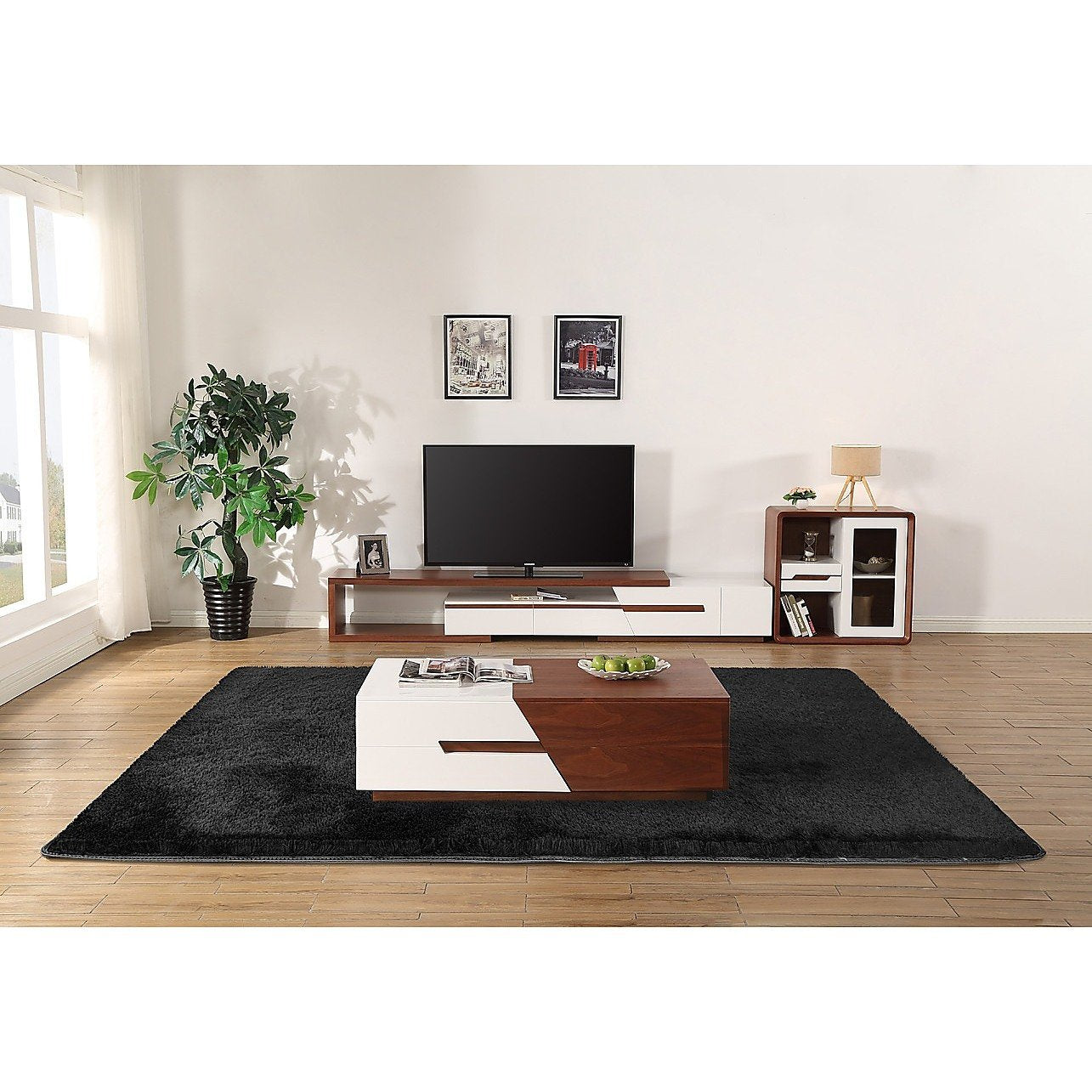 Tapis de sol 230x160cm, grand tapis shaggy, pour chambre ou salon