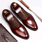 Chaussures habillées vintage en cuir pour homme - Style britannique