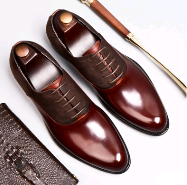 Chaussures habillées vintage en cuir pour homme - Style britannique