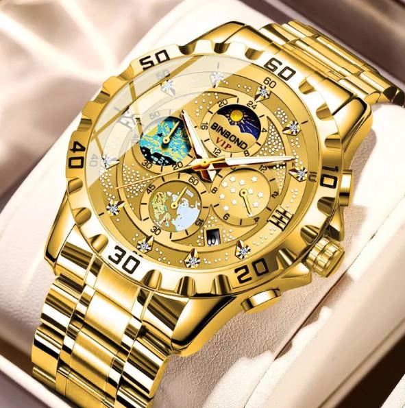 Montre à quartz, montre de ville étanche, petit modèle à trois broches