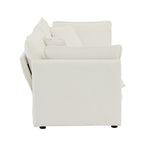 Canapé double moderne en tissu avec 4 coussins