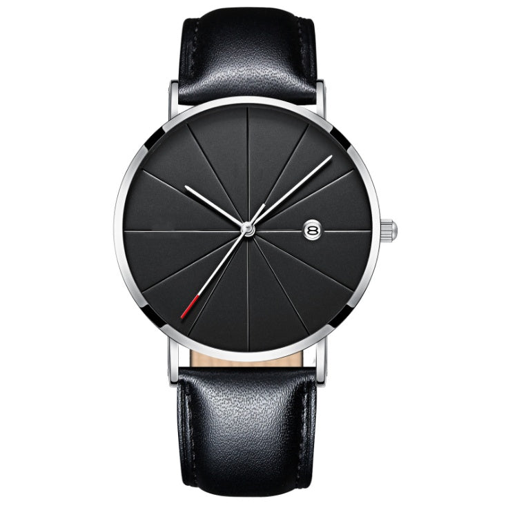 Montre calendrier simple pour homme, créative et étanche, à quartz.