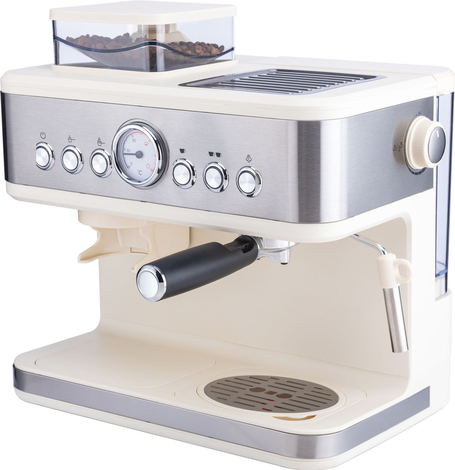 Machine à expresso automatique avec broyeur et mousseur à lait
