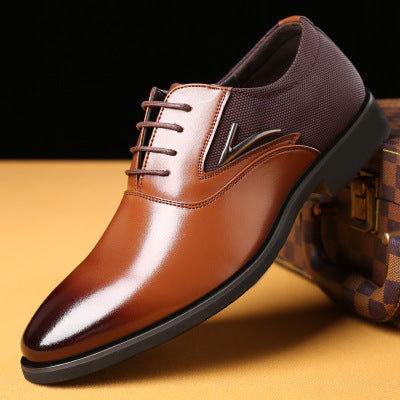 Chaussures en cuir décontractées pour hommes grandes tailles