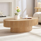 Table basse moderne en forme de tambour, fabriquée à la main
