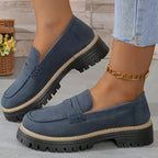 Chaussures décontractées mates de style britannique pour femmes