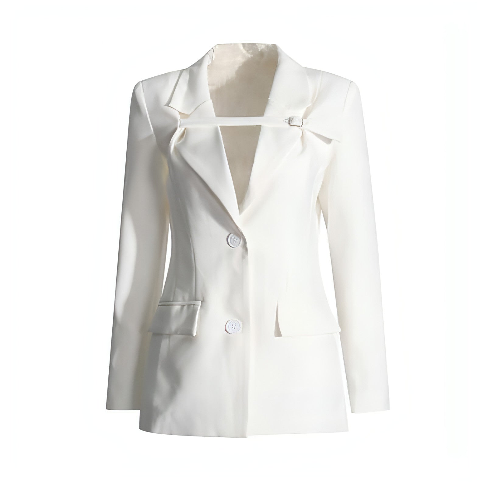Veste de tailleur patchwork coupe slim tendance pour femme