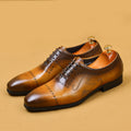 Chaussures habillées Oxford en cuir pour hommes de la marque britannique Brock