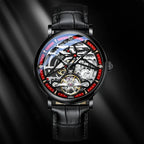 Montre Glenn Genuine pour homme, automatique, mécanique creuse