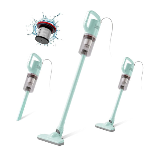 Aspirateur balai filaire KEROMEE, aspiration puissante de 14 kPa, avec suceur plat, petit format, idéal pour les sols durs, les poils d'animaux, les escaliers, les canapés et les fenêtres.
