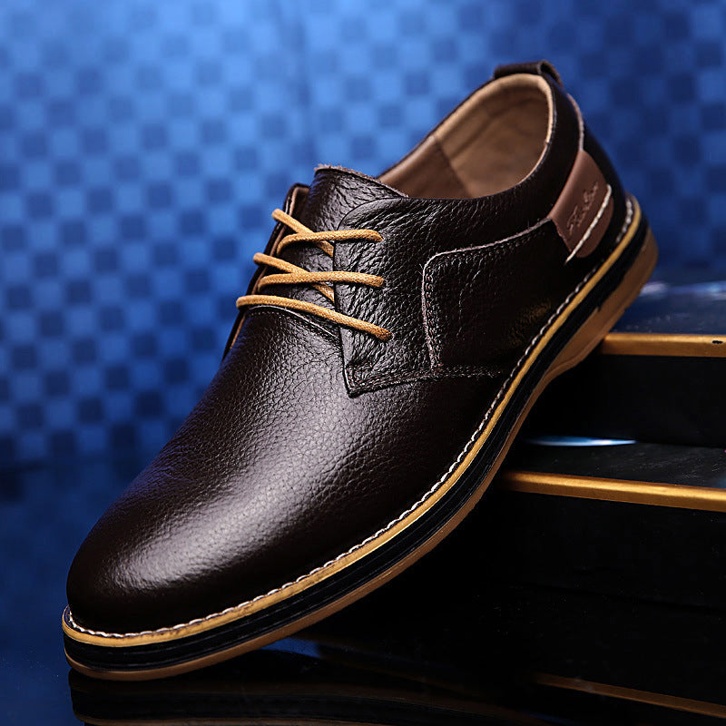Chaussures habillées décontractées en cuir pour hommes - Style britannique