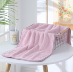 Serviette pour cheveux en microfibre polaire corail à séchage rapide