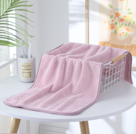 Serviette pour cheveux en microfibre polaire corail à séchage rapide