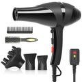 Sèche-cheveux ionique professionnel Conhaze avec diffuseur pour cheveux bouclés. 2400 W, séchage rapide et puissant. Convient aux femmes et aux hommes, pour une utilisation à domicile ou en salon. Température constante et fonctionnement silencieux.