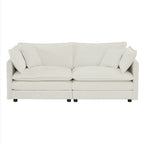 Canapé double moderne en tissu avec 4 coussins