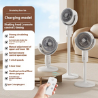 Ventilateur circulateur d'air avec télécommande et oscillation 3D, rechargeable par USB