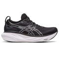 Chaussures de running ASICS Gel-Nimbus 25 pour femme, pointure 9, noir/argent pur