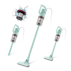 Aspirateur balai filaire KEROMEE, aspiration puissante de 14 kPa, avec suceur plat, petit format, idéal pour les sols durs, les poils d'animaux, les escaliers, les canapés et les fenêtres.