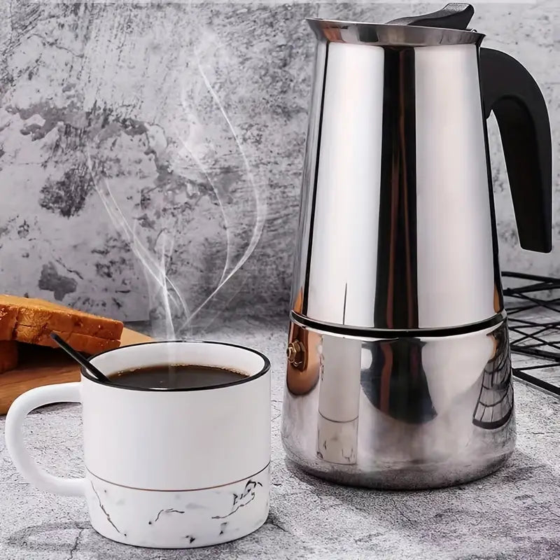 Cafetière italienne Moka en acier inoxydable