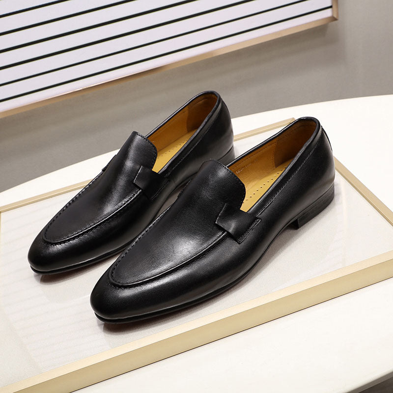 Chaussures de banquet de mariage pour hommes en cuir de vachette pleine fleur