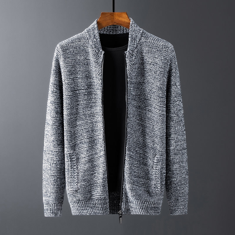 Gilet cardigan en pur coton coupe ajustée pour homme
