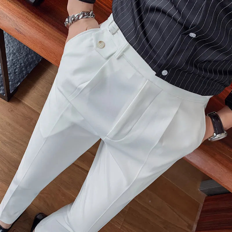Pantalon slim décontracté chic britannique