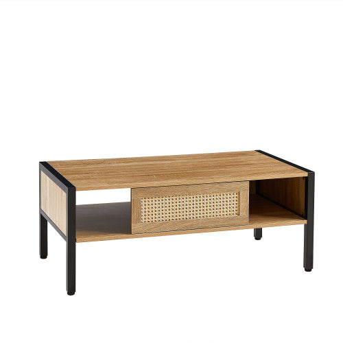 Table basse en rotin de 40,16 pouces
