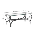 Ensemble de table basse 3 pièces en verre trempé