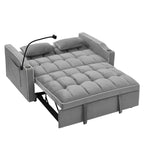 LuneluX_Home – Canapé-lit pliable en velours de 141 cm (55,5 po) réglable en 3 positions