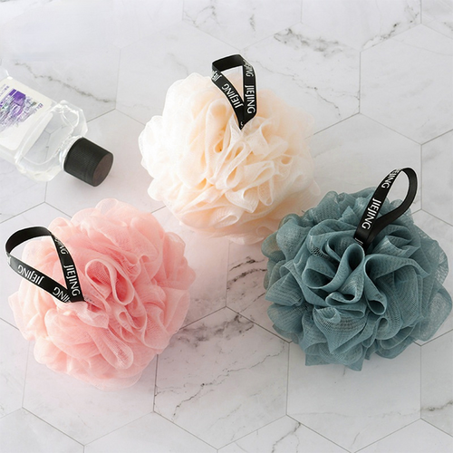 Boules d'éponges de bain en maille douce pour un nettoyage exfoliant