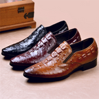 Chaussures habillées pour homme à motif crocodile - Style business décontracté