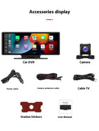 Système de navigation GPS pour voiture avec double caméra et écran tactile CarPlay