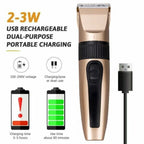 Tondeuse à cheveux professionnelle sans fil pour homme, kit de coupe de cheveux pour coiffeur.