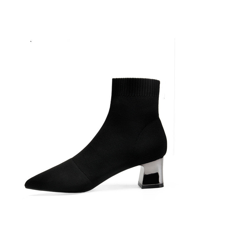 bottes à talons hauts d'hiver pour femmes