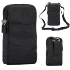 Étui pour téléphone portable compatible avec iPhone 16 Pro Max, 15 Pro Max, 14 Pro Max, 13 Pro Max, 12 Pro Max, 16 Plus, 15 Plus et 14 Plus. Sac bandoulière en nylon premium avec clip ceinture et bandoulière noire.