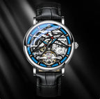 Montre Glenn Genuine pour homme, automatique, mécanique creuse